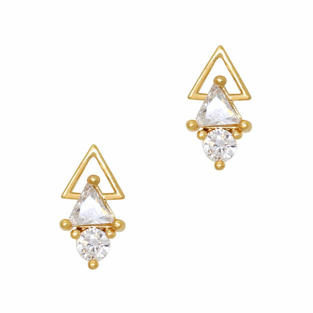 Daily Charme Charms Gatsby Art Deco Arrow / Zircon Charm / Gold 1 Daily Charme Charms Gatsby Art Deco Arrow / Zircon Charm / Gold