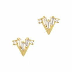 Daily Charme Gatsby Art Deco Point / Zircon Charm / Gold