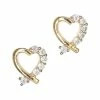 Daily Charme Charms Heart Twist / Zircon Charm / Gold