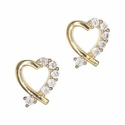 Daily Charme Charms Heart Twist / Zircon Charm / Gold