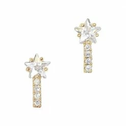 Daily Charme Summer Nails Star Drop Bar / Zircon Charm / Gold