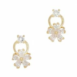 Daily Charme Wedding Season Flower Ring / Zircon Charm / Gold