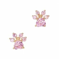 Daily Charme Charms Pink Paw / Zircon Charm / Gold