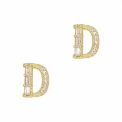 Daily Charme Deluxe Letter D / Zircon Charm / Gold