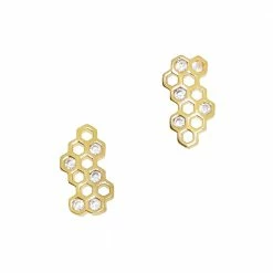 Daily Charme Honeycomb / Zircon Charm / Gold