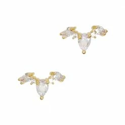Daily Charme Pear Drop Garland / Zircon Charm / Gold Charms