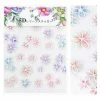 1688 Embossed 3D Nail Art Sticker / Rainbow Daisy