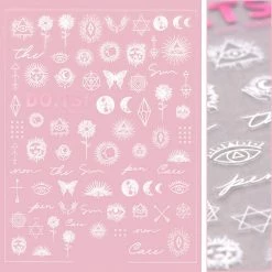 Tensor New Arrivals Chic Nail Art Sticker / Mystical Elements / White