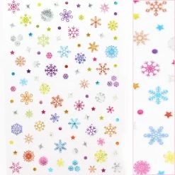 1688 - MeiCaiLin Holiday Snowflake Nail Art Sticker / Colorful