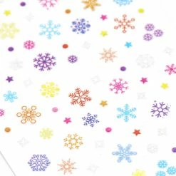 1688 - MeiCaiLin Holiday Snowflake Nail Art Sticker / Colorful