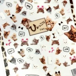 1688 - MeiCaiLin Furry Friends Nail Art Sticker / Cat Meows