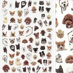 1688 - MeiCaiLin Furry Friends Nail Art Sticker / Cute Pups