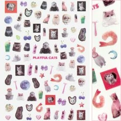 1688 - MeiCaiLin Furry Friends Nail Art Sticker / Playful Cats