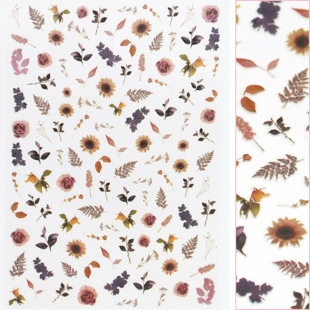 1688 - MeiCaiLin Floral Nail Art Sticker / September 1 1688 - MeiCaiLin Floral Nail Art Sticker / September