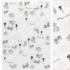 1688 - MeiCaiLin Floral Nail Art Sticker / Illustrated Roses