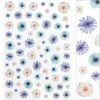 1688 - MeiCaiLin Floral Nail Art Sticker / Blue Blooms