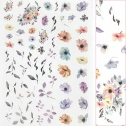 1688 - MeiCaiLin Floral Nail Art Sticker / Watercolor