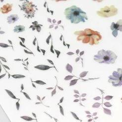 1688 - MeiCaiLin Floral Nail Art Sticker / Watercolor
