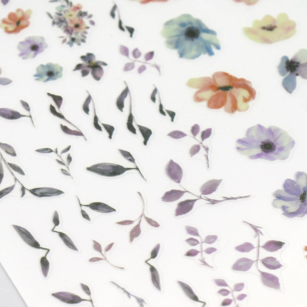 1688 - MeiCaiLin Floral Nail Art Sticker / Watercolor 2 1688 - MeiCaiLin Floral Nail Art Sticker / Watercolor
