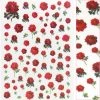 1688 - MeiCaiLin Floral Nail Art Sticker / Red Roses