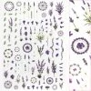1688 - MeiCaiLin Floral Nail Art Sticker / Provence Lavender