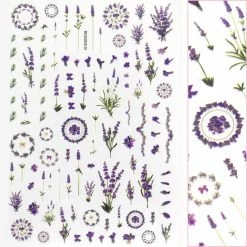 1688 - MeiCaiLin Floral Nail Art Sticker / Provence Lavender