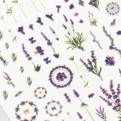 1688 - MeiCaiLin Floral Nail Art Sticker / Provence Lavender