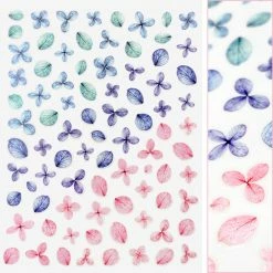 1688 - MeiCaiLin Floral Nail Art Sticker / Colorful Hydrangea