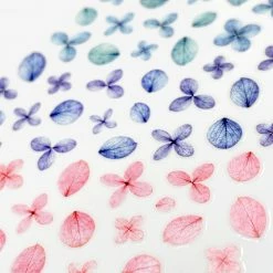 1688 - MeiCaiLin Floral Nail Art Sticker / Colorful Hydrangea
