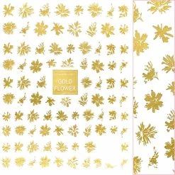 Tensor Floral Nail Art Sticker / Golden Flower