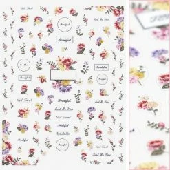 Tensor Floral Nail Art Sticker / Cottage Garden
