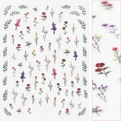 Tensor Floral Nail Art Sticker / Lush Meadow
