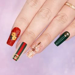 Tensor Floral Nail Art Sticker / Wildflower Embroidery