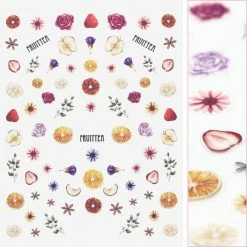 Tensor Floral Nail Art Sticker / Fruit Tea