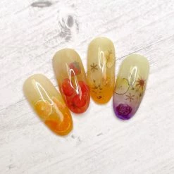 Tensor Floral Nail Art Sticker / Fruit Tea