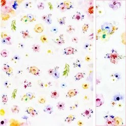 Tensor Floral Nail Art Sticker / Pastel Blooms