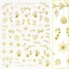Julia Holiday Gold Nail Art Sticker / Holly Jolly