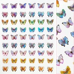 Julia Holographic Butterfly Nail Art Sticker / Pastel Dream