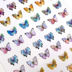 Julia Holographic Butterfly Nail Art Sticker / Pastel Dream