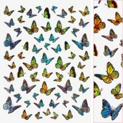 Julia Holographic Butterfly Nail Art Sticker / Monarch Best Sellers