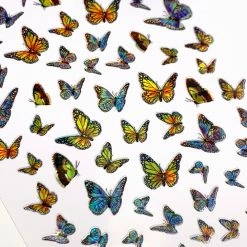 Julia Holographic Butterfly Nail Art Sticker / Monarch Best Sellers