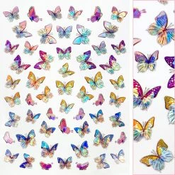 1688 - MeiCaiLin Best Sellers Holographic Butterfly Nail Art Sticker / Swallowtails