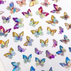 1688 - MeiCaiLin Best Sellers Holographic Butterfly Nail Art Sticker / Swallowtails