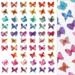 1688 - MeiCaiLin Holographic Butterfly Nail Art Sticker / Morpho