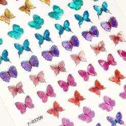 1688 - MeiCaiLin Holographic Butterfly Nail Art Sticker / Morpho