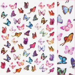 1688 - MeiCaiLin Holographic Butterfly Nail Art Sticker / Lilac
