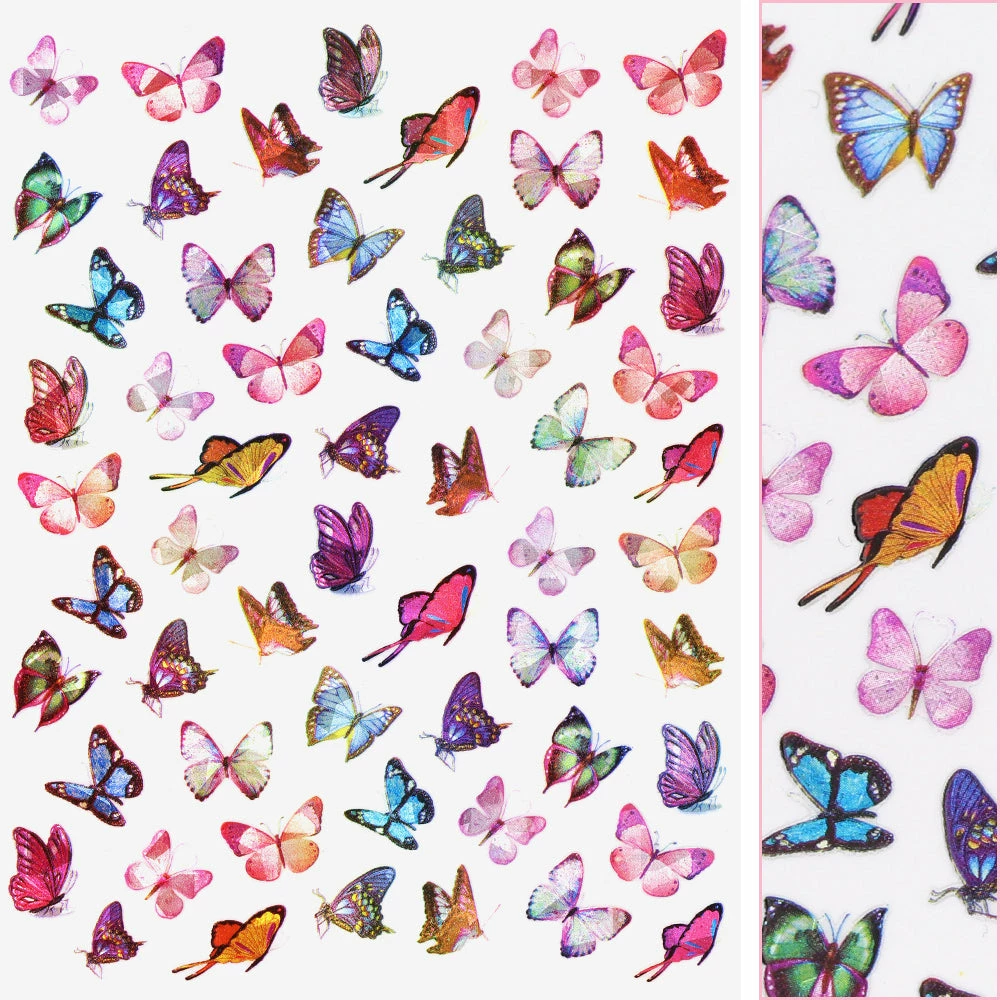 1688 - MeiCaiLin Holographic Butterfly Nail Art Sticker / Lilac 1 1688 - MeiCaiLin Holographic Butterfly Nail Art Sticker / Lilac