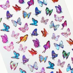1688 - MeiCaiLin Holographic Butterfly Nail Art Sticker / Lilac