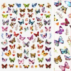 1688 - MeiCaiLin Holographic Butterfly Nail Art Sticker / Amour