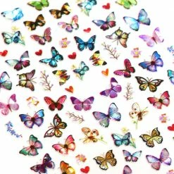 1688 - MeiCaiLin Holographic Butterfly Nail Art Sticker / Amour